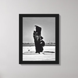 Mor och barnskulptur canvastryck