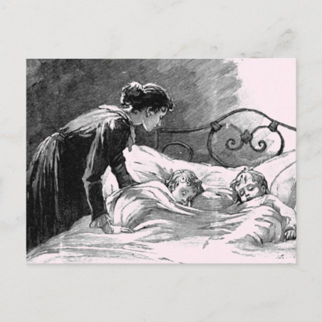 Mor och barnvaktskort vykort (Framsida)