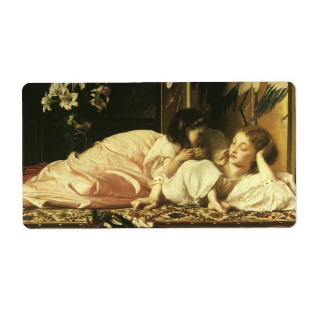 Mor och Child (alias Cherries) av Lord Leighton Fraktsedel (Framsidan)