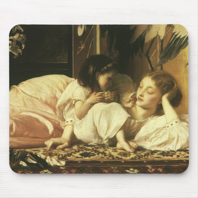 Mor och Child (alias Cherries) av Lord Leighton Musmatta (Framsidan)