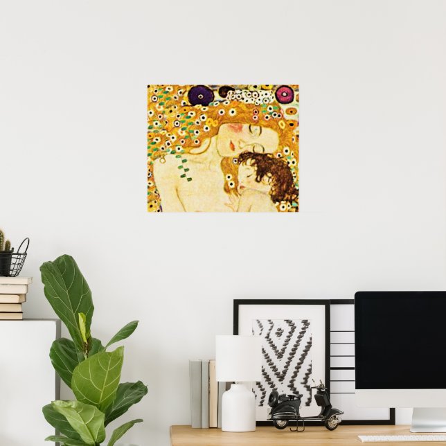 Mor och Child av Gustav Klimt Poster (Hemmakontoret)
