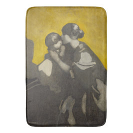 Mor och Child (av Norah Neilson Grått) Badrumsmatta