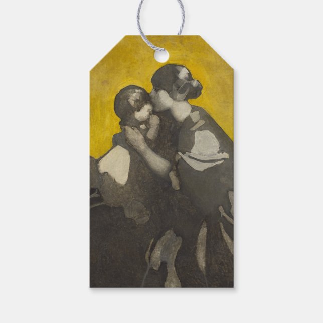 Mor och Child (av Norah Neilson Grått) Presentetikett (Framsidan)