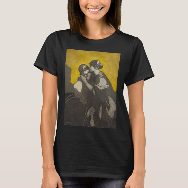Mor och Child (av Norah Neilson Grått) T Shirt (Framsida)