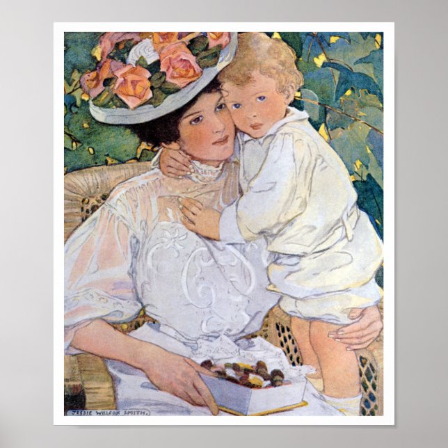 Mor och Child, Jessie Willcox Smith Poster (Framsidan)