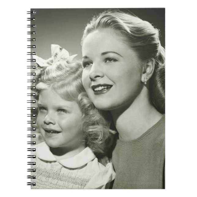 Mor och dotter anteckningsbok med spiral (Framsidan)