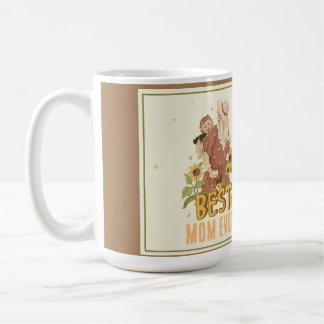 "Mor och dotter bland solblommor i Boho Kaffemugg