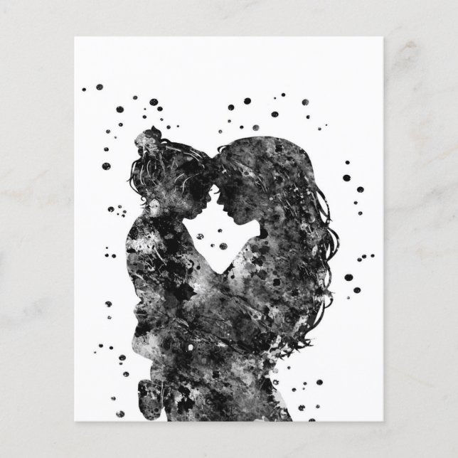 Mor och dotter Gift Idea,Familjefödelsedagspresent Flygblad (Framsidan)