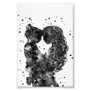 Mor och dotter Gift Idea,Familjefödelsedagspresent Fototryck