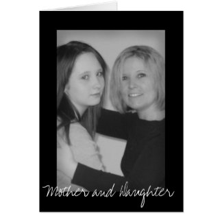 Mor och dotter hälsningskort