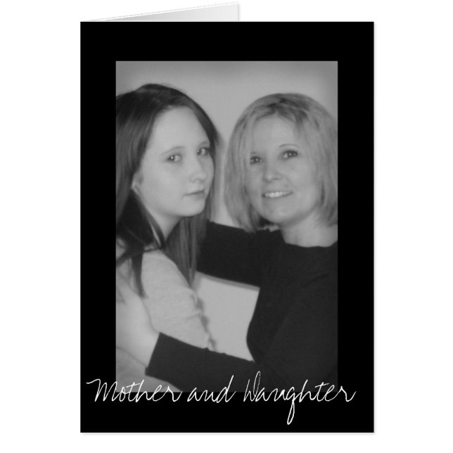 Mor och dotter hälsningskort (Framsidan)