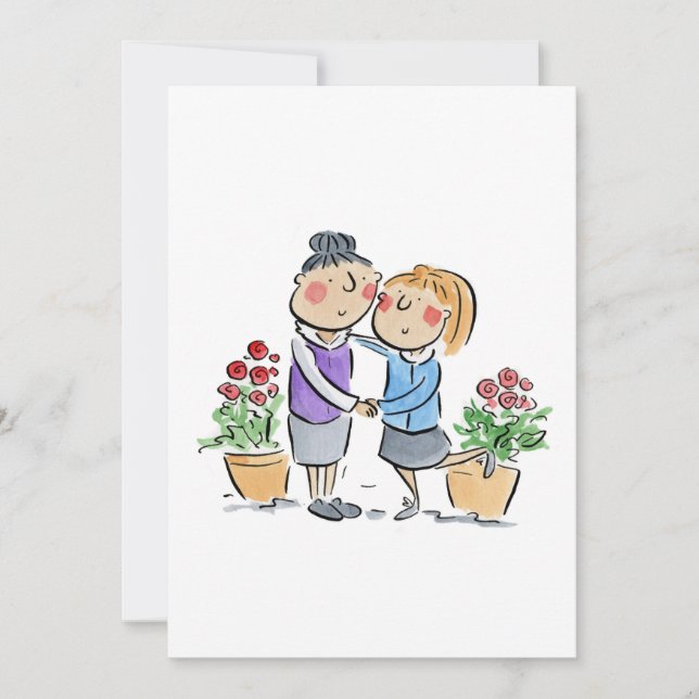 Mor och dotter inbjudningar (Framsida)