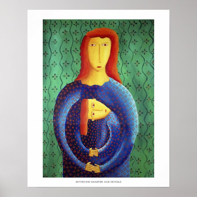 Mor och dotter konsttryck poster (Framsidan)