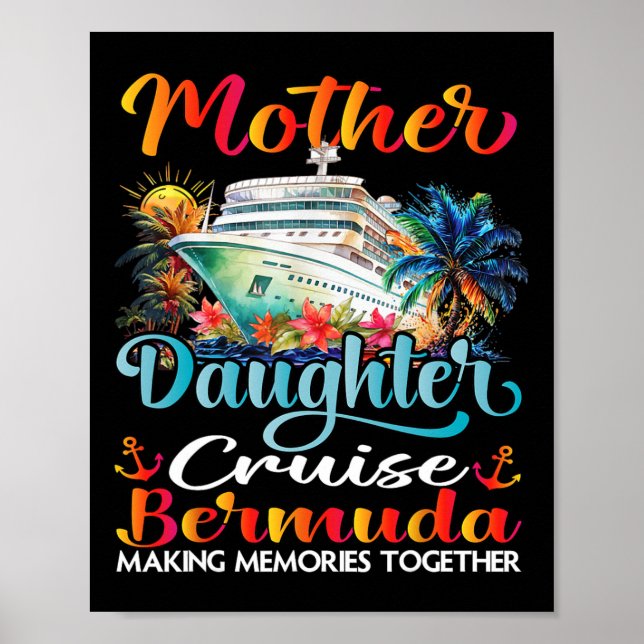 Mor Och Dotter Kryssning Bermuda 2025 Mamma Dotter Poster (Framsidan)
