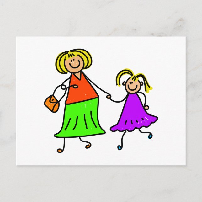 Mor och dotter vykort (Framsida)