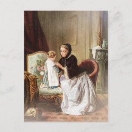 Mor och dotter vykort