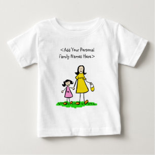 Mor och dotterfamiljens Namn Anpassningsbar Top Sh T-shirt