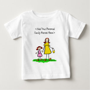 Mor och dotterfamiljens Namn Anpassningsbar Top Sh Tee Shirt
