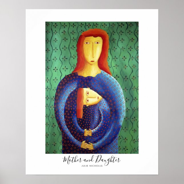 Mor och dottermålning poster (Framsidan)