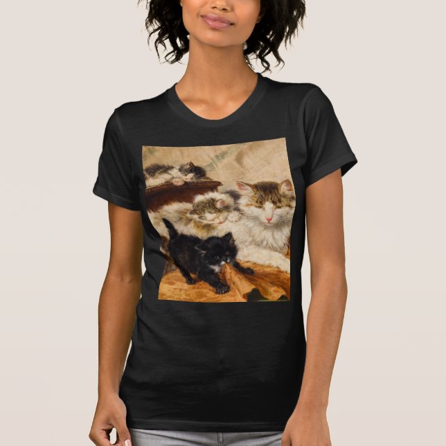 Mor och Hennes kittens T Shirt (Framsida)