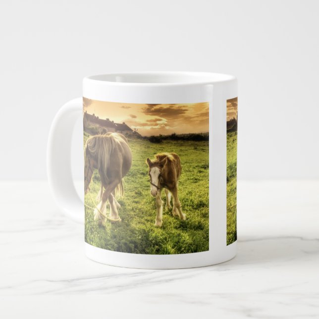 Mor och kalkhäst jumbo mugg (Framsida vänster)