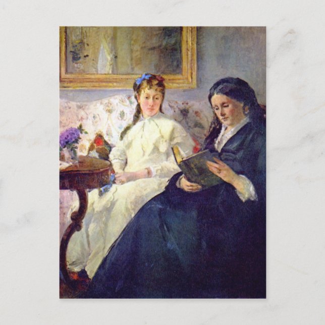 Mor och konstnärssyster till Berthe Morisot Vykort (Framsida)