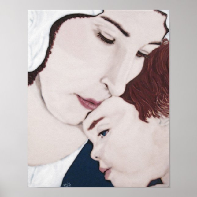 Mor och poster av barn (Framsidan)