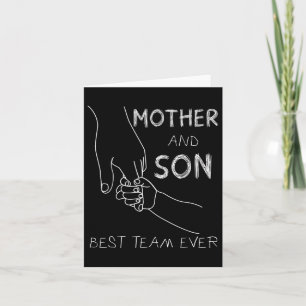 Mor och son bästa laget någonsin familjen matchar kort