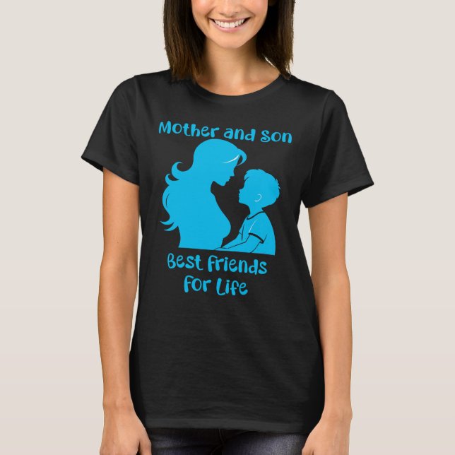 Mor och Son Bästa vänner för livet T Shirt (Framsida)