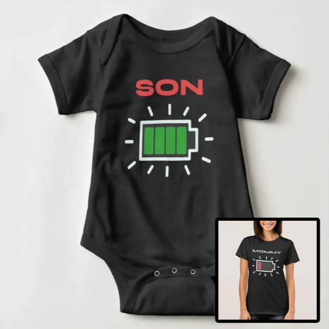 Mor och Son Battery T Shirt (Skapare uppladdad)