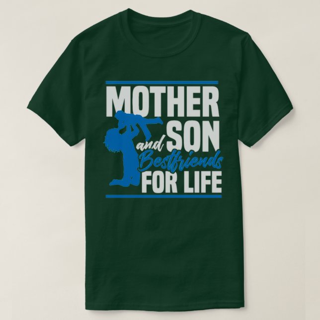 Mor och Son Bestkompisar Mammor Gift T Shirt (Design framsida)