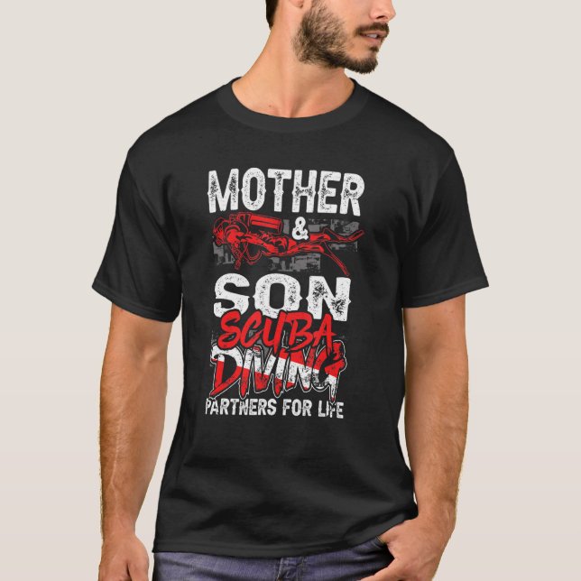 Mor och Son Dyka Partners för livstid Vint T Shirt (Framsida)