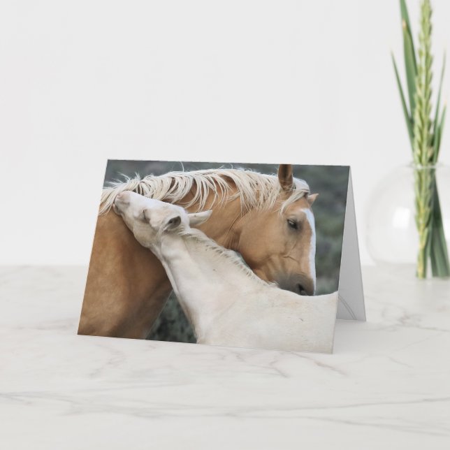 Mor och son-hälsningskort kort (Framsida)