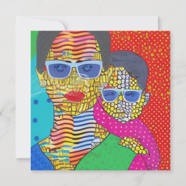 Mor och Son Julkort (Framsida)