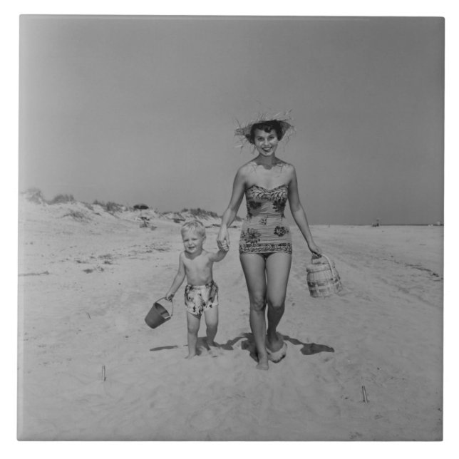 Mor och Son Kakelplatta (Framsidan)