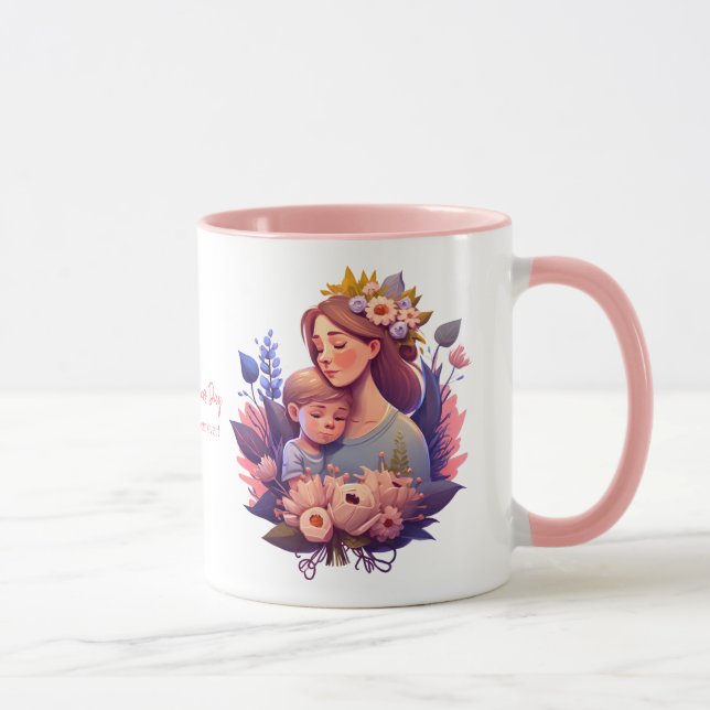 Mor och Son Lycklig Mors dag Mugg (Höger)