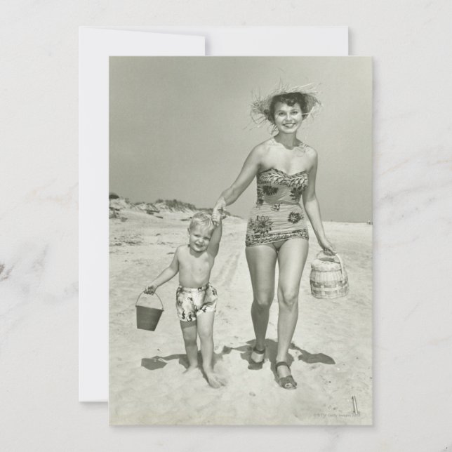 Mor och Son Walking (Framsida)