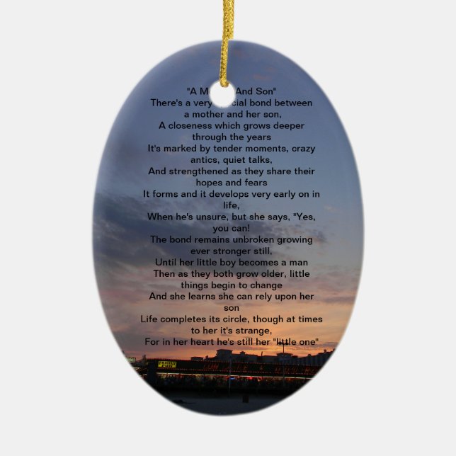 Mor- och Sonprydnad Julgransprydnad Keramik (Framsidan)