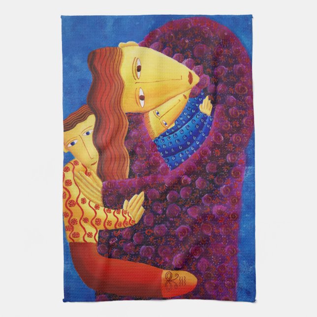 Mor och Sons Contemporary-familjmålning Kökshandduk (Vertikal)