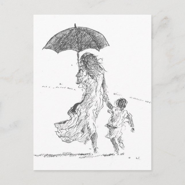 Mor och Sri Lanka Vykort (Framsida)