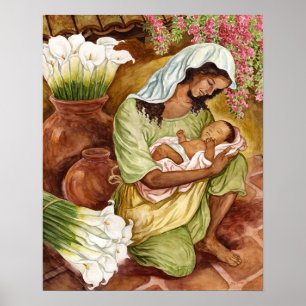 Mor och underordnade utskrifter Poster 20 x 16 tum