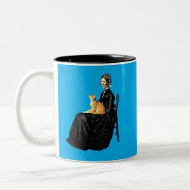 Mor Orange Tabby Två-Tonad Mugg