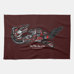 Mor Otter & Baby Haida Art Kitchen Tea-Towel Kökshandduk
