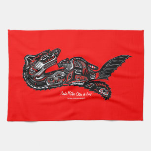 Mor Otter & Baby Haida Art Kitchen Tea-Towel Kökshandduk