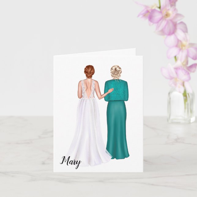 Mor på Groom Bröllop-kortet från Bride Kort (Orkide)