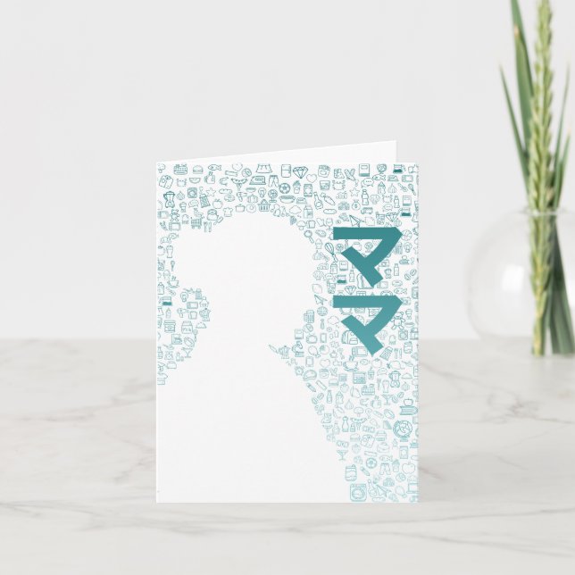 Mor på japanska tecken (Katakana) Tack Kort (Framsida)