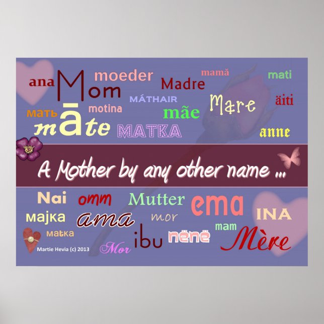 Mor på vilket språk som helst - WordArt™ Poster (Framsidan)