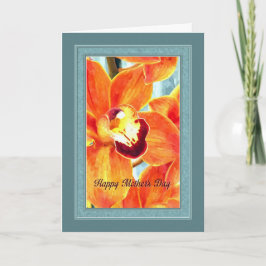 Mor Pafärgat Orchid Kort