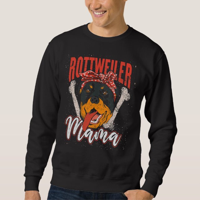 Mor Parent Owner Hund Rottweiler Mamma Lång Ärmad Tröja (Framsida)