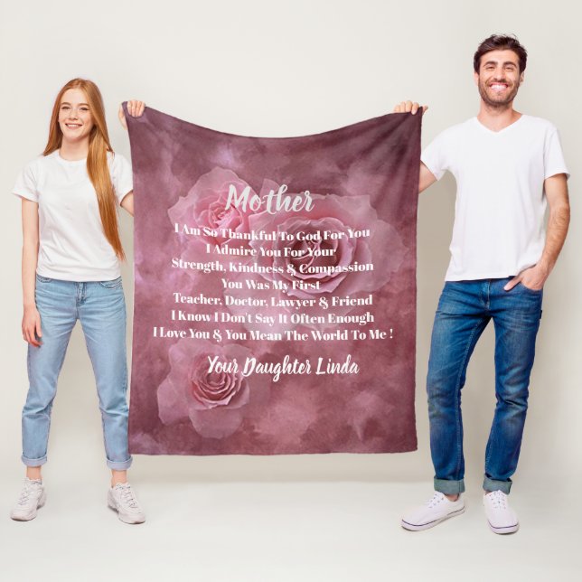 Mor personalize Fleece Blanket (På plats)